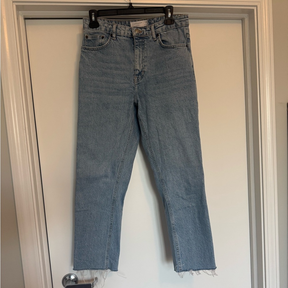 Topshop high rise straight jeans